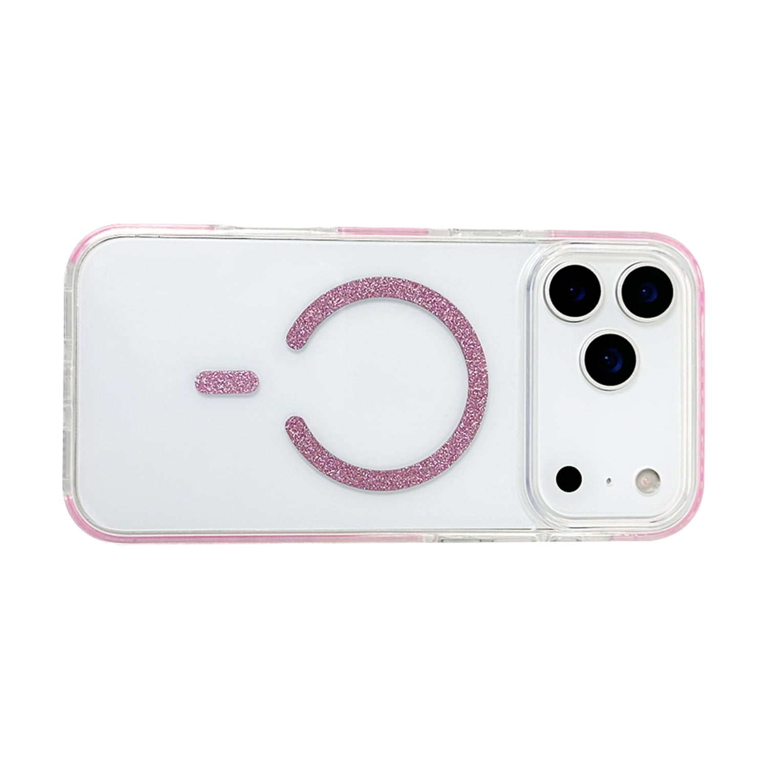 Transparent Gloss Finish Bumper Case with MagSafe for iPhone 17 Pro Max - Pink