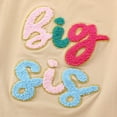 thumbnail image 4 of Girls Tops Summer Casual Big Sister Letter Prints Short Sleeve Toddler Kids T Shirts Holiday Top Size 18 M-24 M, 4 of 7