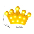 thumbnail image 3 of Eolstice Crown Shaped LED Marquee Night Light, Battery Operated Desk Lamp, Cute Princess Decor Light, Warm White Wall Sconce for Youth Bedroom Birthday Party, 3 of 6