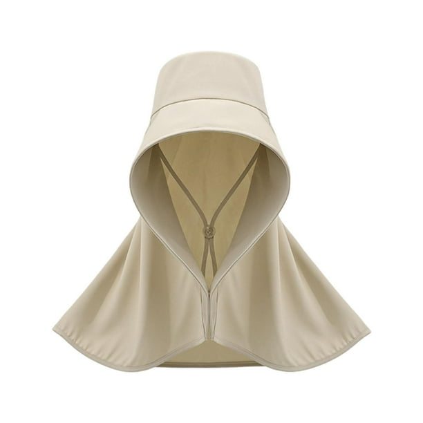Sombrero con visera para el sol, gorra de playa plegable, moda de verano para mujer, protección solar, cola de caballo Beige