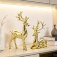 thumbnail image 5 of Christmas Reindeer Figurine Decor, Festive Home Figurine Christmas Holiday Elk Sculpture Ornamenttabletop Decor,Living Room Office Desk Decorative Statue, 5 of 8