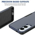 thumbnail image 5 of for Samsung Galaxy S25 Edge Heavy Duty Case,Stylish 2 in 1 Military Grade Armor PC+TPU Silicone Hybrid Rugged Shockproof Glossy Grip Edge Protective Anti-Scratch Back Phone Cover,Darkblue, 5 of 6