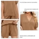thumbnail image 3 of Conjuntos de 2 piezas para mujer, cuello en V, manga corta enrollada, Top, pantalones cortos con nudo, conjunto de trajes de Color puro de verano, 3 of 6
