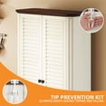 thumbnail image 3 of Craftian Pantry Storage Cabinet with Doors & Adjustable Shelves, 67"H Tool Cabinet with Hooks, White, 3 of 8