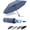 Dark Blue, variant on Electric Rechargeable Auto Open Close Folding Umbrella, Windproof Inverted Compact Travel Umbrella with 360 °   Reflective Stripe, Waterproof Portable Rain Sun Umbrella for Daily Outdoor