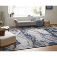 thumbnail image 6 of HomeRoots 511899 7 x 10 ft. Blue Gray & Ivory Abstract Power Loom Stain Resistant Rectangle Area Rug, 6 of 10