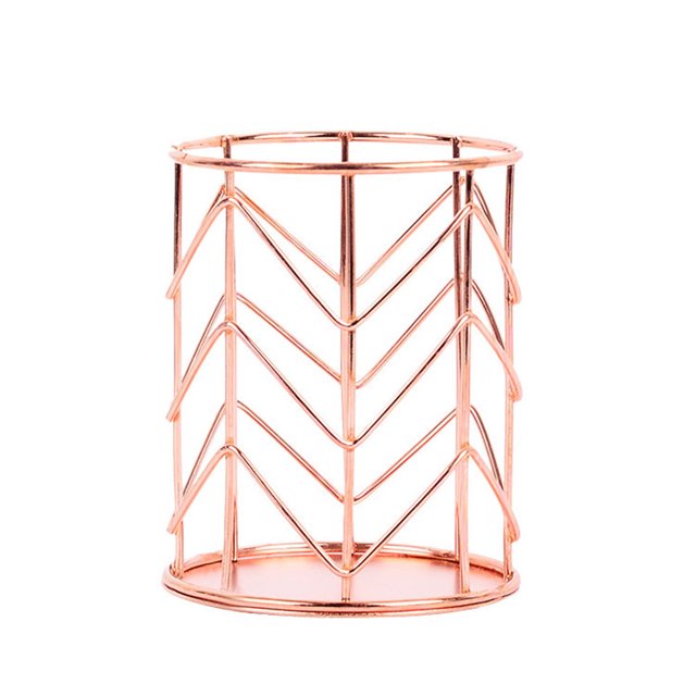 Bolígrafo De Metal, Soporte De Papelería, Brocha De Maquillaje, Organizador De Cosméticos, Caja De Almacenamiento De Metal, Contenedor De Lápiz Labial, Decoración Speravity HA021903-00