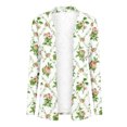 thumbnail image 4 of Cardigans pour Femmes Cardigan à Manches Longues Imprimé Floral à la Mode Veste Cardigan Manches 3/4 en Liquidation, 4 of 6