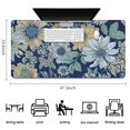 thumbnail image 5 of Long Mouse Pads for Desk,Pioneer Flower Floral Print Pattern Desk Mats on Top Of Desks, Desk Mouse Pad Extra Large with 3mm Non-Slip Base and Stitched Edge for Gaming,Office,Work,Home 47.3"x23.6", 5 of 6