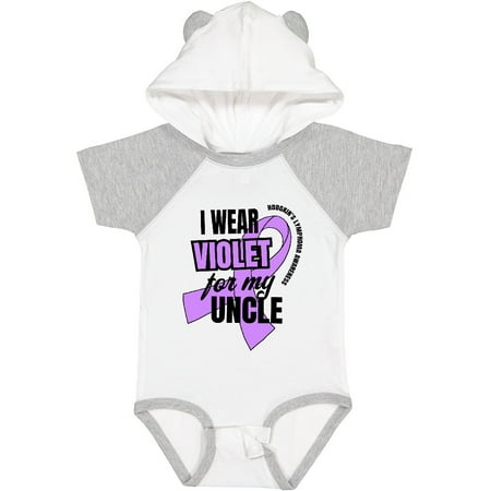 

Inktastic I Wear Violet for My Uncle Hodgkins Lymphoma Awareness Gift Baby Boy or Baby Girl Bodysuit