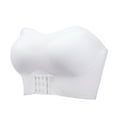 thumbnail image 1 of B91xZ Womens Satin Minimizer Bra Seamless Textured Triangle Bralette,White 6XL, 1 of 4