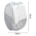 thumbnail image 2 of Pop-up Laundry Basket with Side Pockets Foldable Laundry Basket with Side Pockets Capacity Dirty Clothes Storage Basket Breathable Mesh for Sorting, 2 of 8