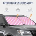 thumbnail image 4 of Balery 2 Piece Pink And White Polka Dot Car Windshield Sun Shade|Foldable Front Windshield Shade for Car Front Window for Most Sedans SUV Truck-Medium, 4 of 7