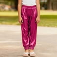 thumbnail image 2 of mgoYE Girls Sequin Pants Sparkle Kids Elastic Waist Glitter Disco Dance Trousers(Hot Pink,4-5 Years), 2 of 6