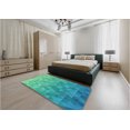 thumbnail image 5 of Ahgly Company Machine Washable Indoor Square Transitional Medium Spring Green Area Rugs, 6' Square, 5 of 7
