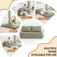 thumbnail image 5 of Aukfa Twin Folding Sofa Bed Sleeper Chair with Pillows, Corduroy Convertible Floor Couch Mattress for Living Room, Dorm, Guest Room, Green, 5 of 8