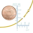 thumbnail image 2 of Round Omega Chain Necklace With Screw Off Lock In 14k Yellow Gold, Width 1mm, 2 of 3