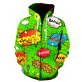 thumbnail image 1 of Sudadera con capucha y cremallera para hombre, estilo informal, con estampado 3D, unisex, divertida, de manga larga, estilo Harajuku, de gran tamaño, 1 of 6