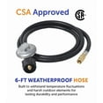 thumbnail image 3 of Flame King 6-Ft Propane Regulator Hose Adapter for 17 & 22" Flame King & Blackstone Griddle, 3 of 10