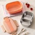 thumbnail image 5 of Lilixerw Bento Box Lunch Box,Lunch Containers with 2 Compartments,Reusable Divided Food Storage Box,Meal-Prep Containers with Lids,Microwave & Dishwasher Safe, 5 of 9