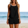 thumbnail image 5 of Brnmxoke 2 Piece Tankini Swimsuits for Women with Boy Shorts Athletic Swim Top Bathing Suits Modest Loose Comfy Soft Swimwear Two Piece Bathing Suit, 5 of 9