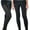 Black/Charcoal, variant on ToBeInStyle Women's Two Tone Mesh Panel Active Leggings