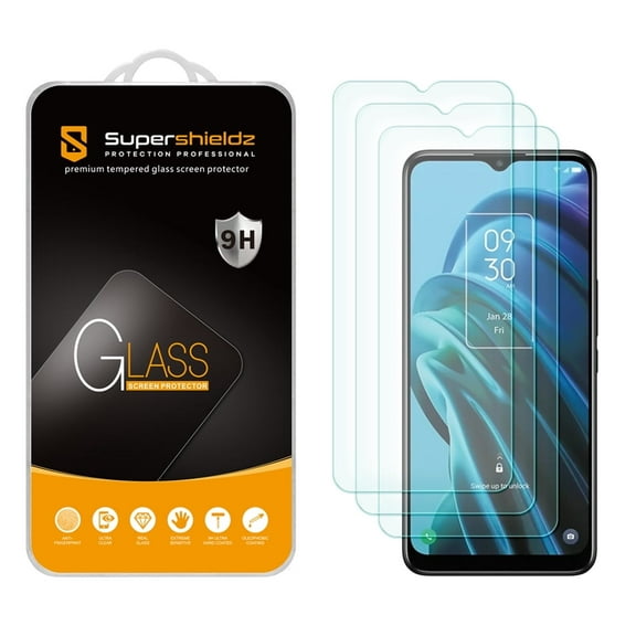 (3 Pack) Supershieldz Designed for TCL 30 XE 5G Tempered Glass Screen Protector, Anti Scratch, Bubble Free
