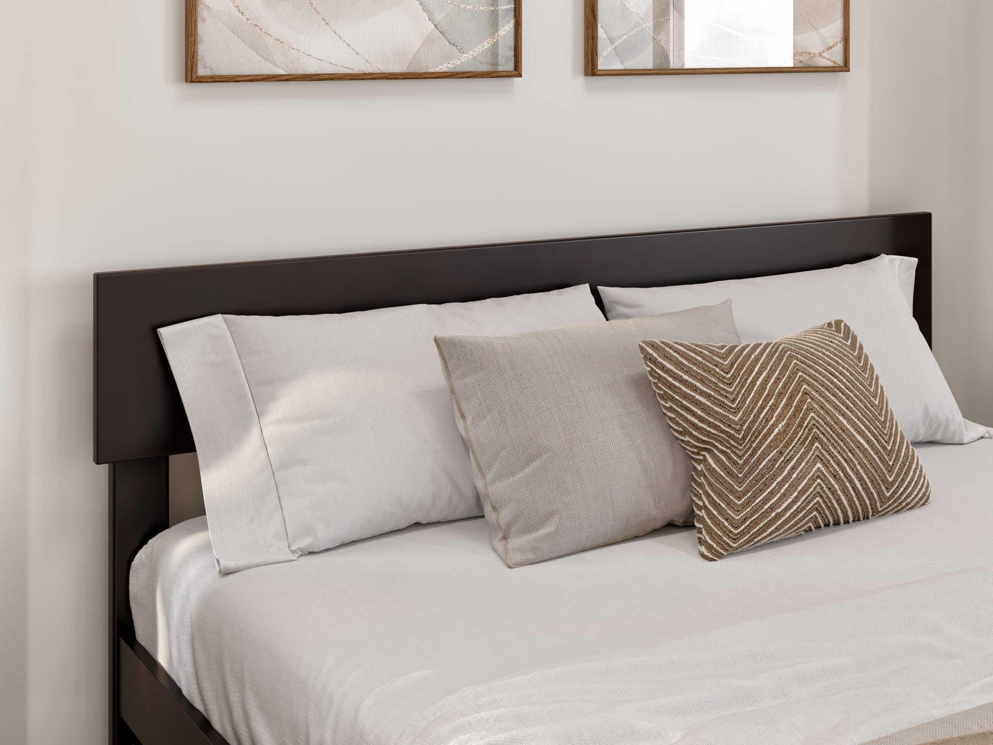 AFI Boston Modern Wood Panel Headboard, Full, Espresso