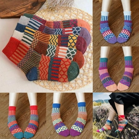 New Fashion Warm Autumn Winter Womens Mens Wool Cashmere Cotton Socks Ladies Soft Multi-color Casual Socks Hot Sale !