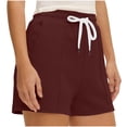 thumbnail image 6 of Byworldtasic Women's Elastic Waist Knee Length Bermuda Shorts with Drawstring Comfort-Fit Casual Shorts, 6 of 6