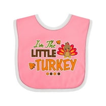 Inktastic Thanksgiving Im the Little Turkey Boys or Girls Baby Bib