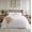 01 - Bright White - Clover, variant on Quilts Queen Size - Bright White Bedspread Queen Size & Lightweight Comforter, Modern Coverlet with Clover Pattern, Ultra Soft All-Season Bedding, 90 x 96 Inches