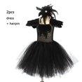 thumbnail image 1 of Vestido De Disfraz De Halloween Para Niñas De Cisne Negro Disfraces De Bebé Cosplay Para Niños Vestidos De Tutú De Dibujos Animados, 1 of 4