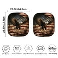 thumbnail image 4 of KUIFORTI 2 Pieces USA Flag Car Sun Shade Windshield Cool Design Bald Eagle Sun Visor for Car Windshield Foldable Sun Visor Car Window Shades for Front Window, 4 of 5