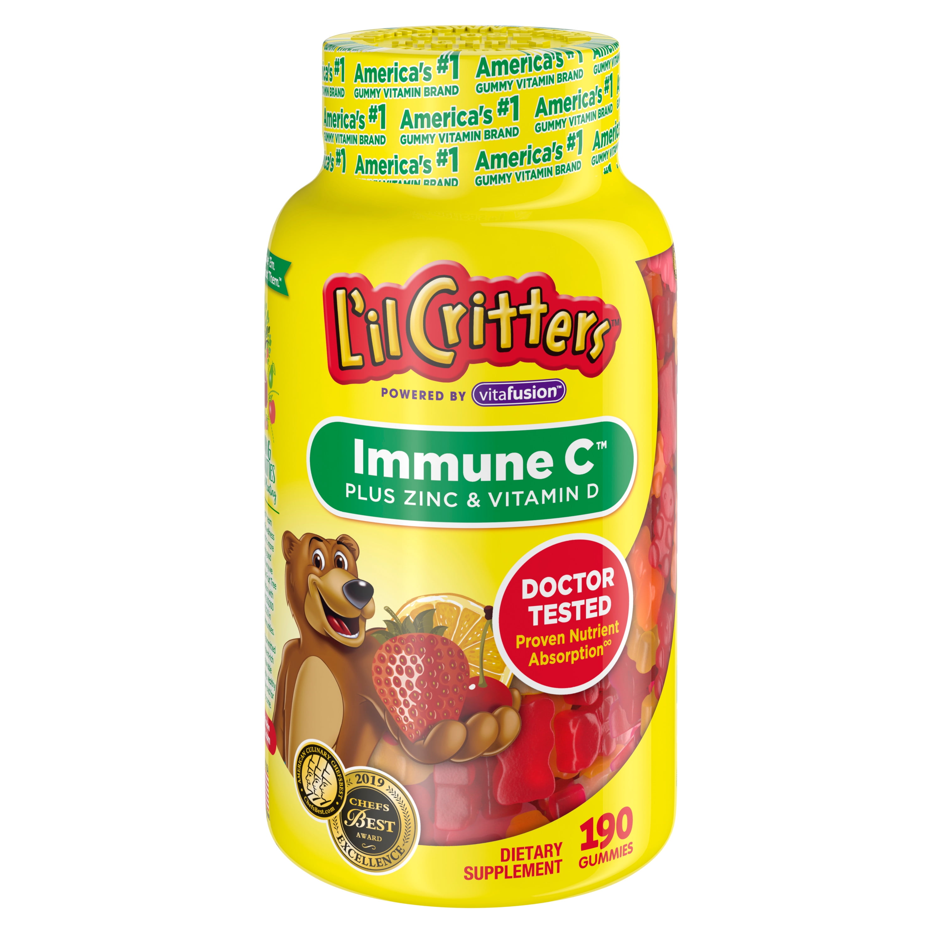 L il Critters Kids Immune C Plus Zinc And Vitamin D 190 Count
