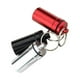thumbnail image 1 of EeaseMX 3 minibotellas de pastillas, impermeables, de aleación de aluminio, con llavero, dispensador de medicamentos (rojo, plateado y negro), 1 of 7