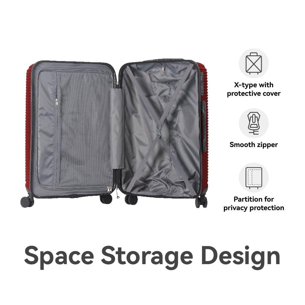 3-Piece Hardshell Luggage Set with TSA Lock, Lightweight ABS Spinner Suitcases (20/24/28in)