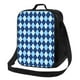 thumbnail image 1 of Disketp Blue Squares Bolsa Térmica Estampada para Almuerzo, Lonchera para Hombres y Mujeres Adultos, 1 of 7