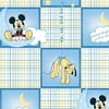 Disney Mickey Good Night Plaid Fabric