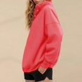 thumbnail image 5 of Sweatshirt for Women Oversized Long Sleeve Henley Neck Pullover Casual Fall 2025 Fashion Tops Button Drawstring Hoodies, 5 of 7