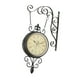 thumbnail image 5 of Reloj de pared de doble cara redondo decorativo con diseño de granja y pilas. Negro, 5 of 9