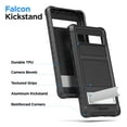 thumbnail image 4 of Encased Falcon Designed for Google Pixel 7a Case with Kickstand and Tempered Glass Screen Protector, Full Body Protective Phone Case with Metal Stand (Black), 4 of 5