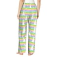 thumbnail image 2 of Bixox Women's Rainbow Rabbit Patterned Pajama Pants Loungewear, 2 of 5