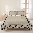 Art Frame 3 Piece Quilt Bedding Set with 2 Pillow Shams, Geometric ...