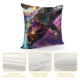 thumbnail image 4 of Orinice Galaxy Graphic Decorative Cotton Linen Throw Pillow Cover for Home Couch Living Room Bed Sofa Pillowcase with Zipper Closure 1PC 12x12in, 4 of 5