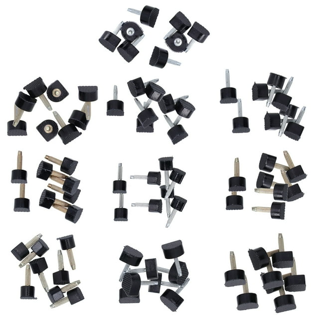 HURRISE Embout de Talon Haut, Accessoires de Réparation de Chaussures, 80 Pcs Embouts de Talon Haut TPU Polyuréthane Fer Chaussures Réparation Multi-Tailles Remplacement