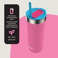 thumbnail image 2 of Contigo Streeterville Tumbler, Includes Plastic Straw and Splash-Proof Lid, Vacuum-Insulated, Stainless Steel, 24 oz (709 mL), Assorted Colours, 2 of 7