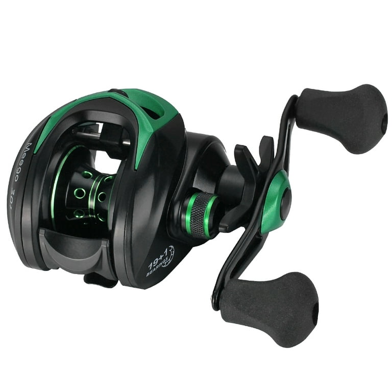 Cadence Low Profile Fishing Reel，Lightweight Baitcasting Reel with 9+1  Corrosion Resistant Bearings， 20 lbs Carbon Fiber Drag with High Speed  7.3:1