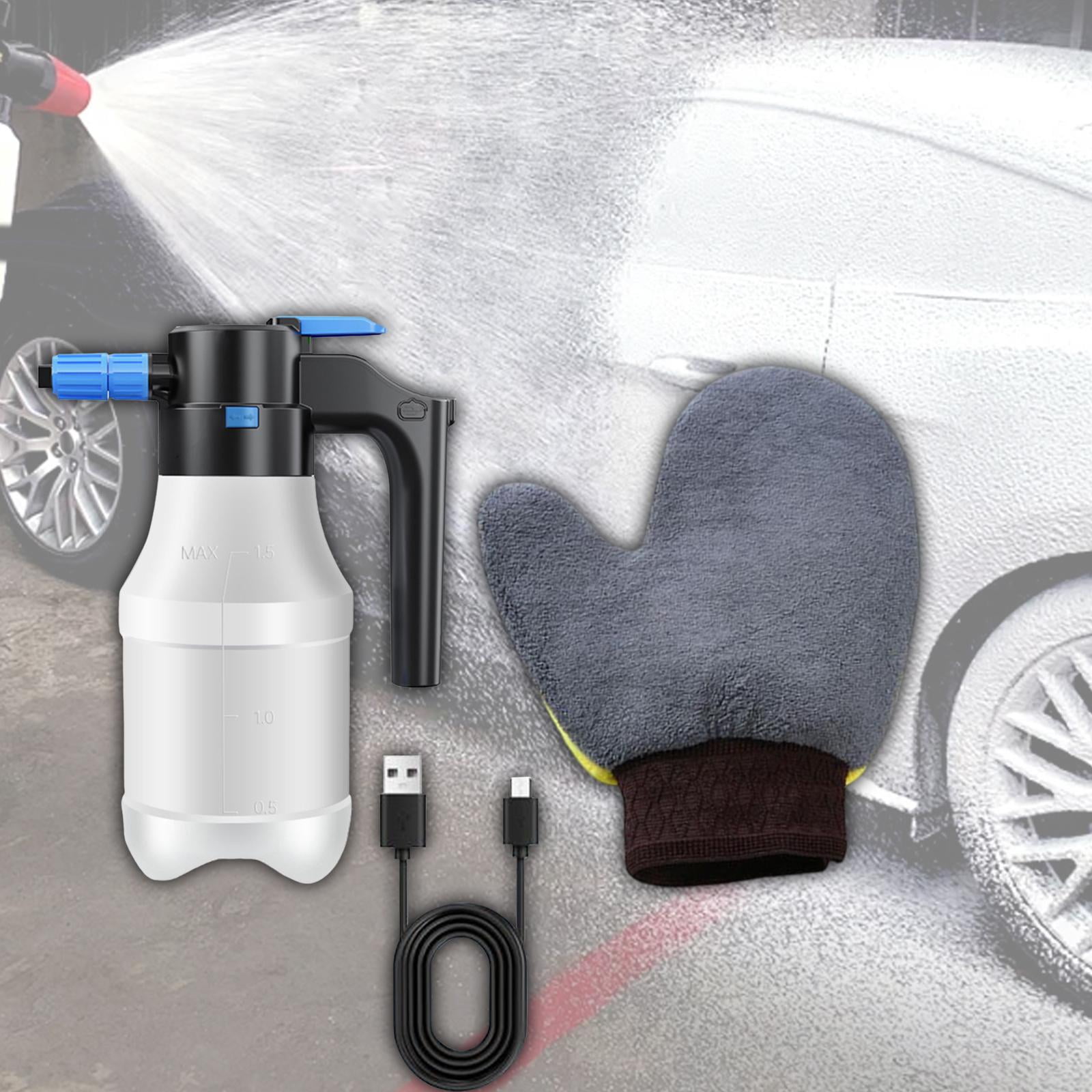 Fzaqwen 1.5L Car Wash Cleaning Electric Pressure Washer Portable Powerful Electric Foam With Short Glove