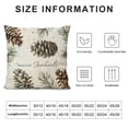 thumbnail image 5 of Qinduosi Hello Vibes Gray Decorative Throw Pillow Covers Set of , Stripes Porch Outdoor Home Decor, Pine Branch Christmas Holiday Farmhouse Cushion Case, 5 of 5